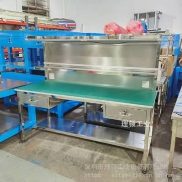 印刷机不锈钢检验台，不锈钢测试工作台，注塑机不锈钢操作台理顿