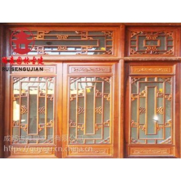 四川仿古门窗厂家，m-026平开门，瑞森实木大门供应厂家